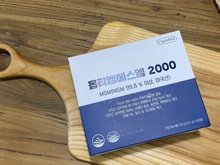 바른비타민 옵티엠에스엠2000 1박스 60포 관절 연골 복합건강기능식품 — 5점을 준 리뷰어가 2021년 6월 올린 사용 사진