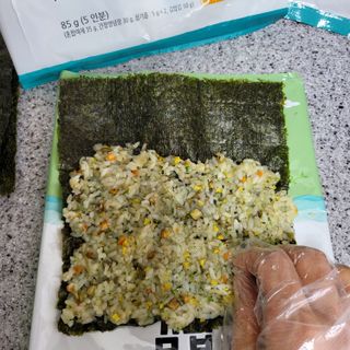 해풀잎 누구나 김밥*1ea [(혼합야채 35g *1ea,  김밥김 (5g, 5ea),  양념간장 (6g, 5ea), 참기름(5g, 2ea)] — 5점을 준 리뷰어가 2022년 8월 올린 사용 사진