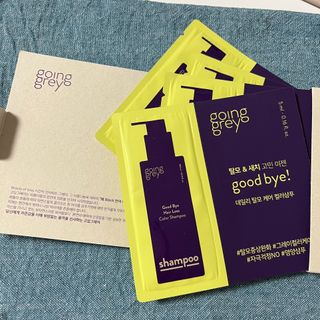 [고잉그레이]굿바이 헤어로스 컬러샴푸 트라이얼키트(5ml*5개) x3 (총 75ml) — 5점을 준 리뷰어가 2022년 9월 올린 사용 사진