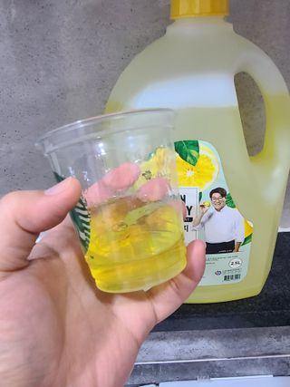 지오클린 레몬테라피 액체세제 2.5L 4개 — 5점을 준 리뷰어가 2022년 8월 올린 사용 사진