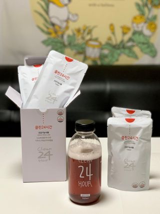 클린24시간 1BOX(5포) + 전용보틀(500ml) — 5점을 준 리뷰어가 2022년 12월 올린 사용 사진