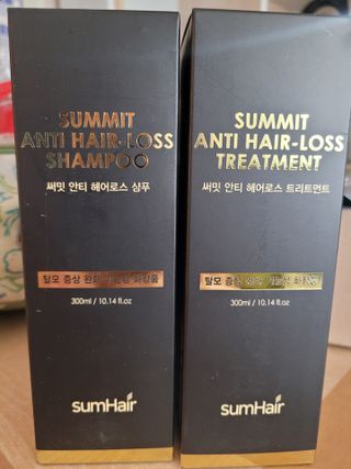 썸헤어 / SUMHAIR 썸헤어  써밋 안티 헤어로스 샴푸+트리트먼트 — 5점을 준 리뷰어가 2021년 6월 올린 사용 사진