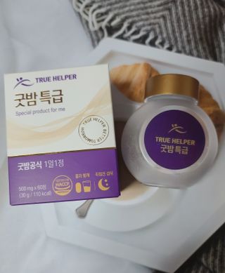 트루헬퍼 굿밤 특급 건강 보조제 수면 1박스 2개월분 — 3.5점을 준 리뷰어가 2023년 4월 올린 사용 사진
