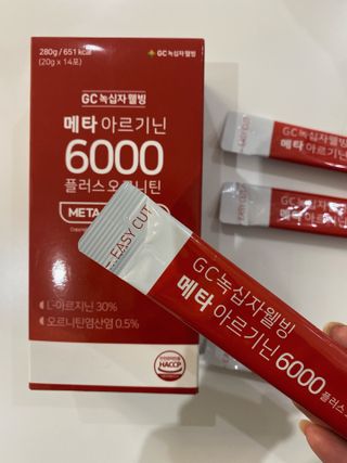 메타아르기닌 GC녹십자웰빙 메타 아르기닌 6000 플러스 오르니틴 — 5점을 준 리뷰어가 2022년 9월 올린 사용 사진