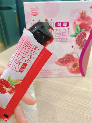 헬스업_쁘띠쁘띠석류콜라겐젤리_20g x 14포 — 5점을 준 리뷰어가 2021년 1월 올린 사용 사진
