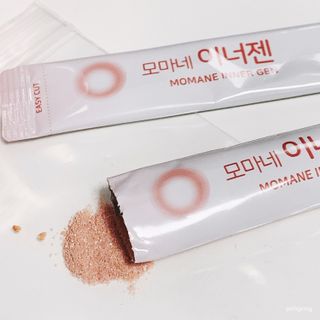 [모마네] 이너뷰티 히알루론산 비오틴 코큐텐 저분자피쉬콜라겐 - 3 g 30포 ★석류맛 — 4.5점을 준 리뷰어가 2021년 12월 올린 사용 사진