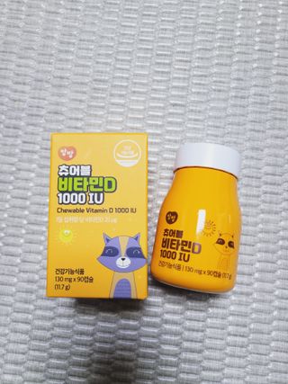 앙팡 츄어블 비타민D 1000 IU 130mg x 90정 — 5점을 준 리뷰어가 2022년 10월 올린 사용 사진
