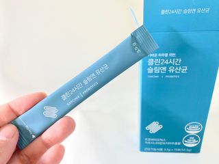 클린24시간 슬림앤유산균 1박스 (3.5g X 15포) — 5점을 준 리뷰어가 2022년 10월 올린 사용 사진