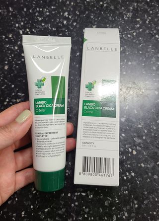 랑벨 랑바이오 블랙 시카 크림 50ml(블랙비 프로폴리스, 시카 4종, 판테놀 10 함유) — 5점을 준 리뷰어가 2022년 5월 올린 사용 사진