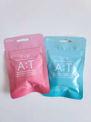 입 냄새 완화에 도움을 주는 에티켓 캔디 앳캔디 스트롱민트 — 5점을 준 리뷰어가 2021년 1월 올린 사용 사진