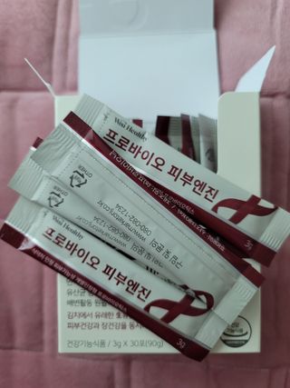 삼진제약 위시헬씨 [삼진제약] 위시헬씨 프로바이오 피부엔진 — 5점을 준 리뷰어가 2020년 12월 올린 사용 사진