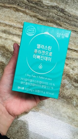 체인미 엘라스틴 콜라겐으로 이뻐진데이 500mg x 30정 — 5점을 준 리뷰어가 2021년 12월 올린 사용 사진