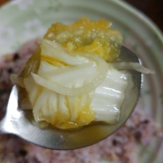 셰프애찬 단호박 백김치 1kg — 5점을 준 리뷰어가 2022년 10월 올린 사용 사진