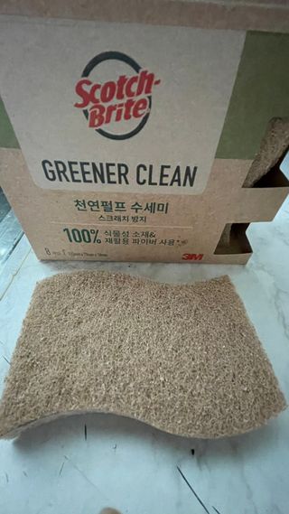 3M 스카치브라이트 그리너클린 천연펄프수세미 — 4.5점을 준 리뷰어가 2023년 3월 올린 사용 사진