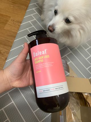 달리프 진저 베러 퍼퓸 탈모 완화 샴푸 1000ml 향 3종 — 5점을 준 리뷰어가 2021년 2월 올린 사용 사진
