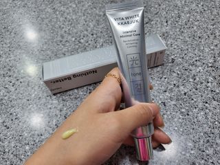 라이브용 [NEW_버진팜스 깨죽크림] 쓱- 바르면 잡티가 사라지는 광/톤/결 비타민크림 — 5점을 준 리뷰어가 2021년 10월 올린 사용 사진
