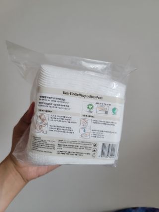 디어엘로디 프리미엄 유기농 베이비 솜티슈 40매 3 + 1 PACK — 5점을 준 리뷰어가 2021년 3월 올린 사용 사진