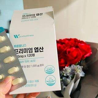 [푸름웰니스] 프리미엄 엽산 (500mgX120정) — 4점을 준 리뷰어가 2022년 6월 올린 사용 사진