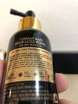 썸헤어 / SUMHAIR 썸헤어 써밋 안티 헤어로스 토닉 — 5점을 준 리뷰어가 2021년 5월 올린 사용 사진