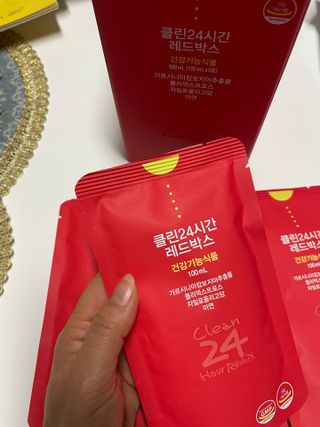 클린24시간 레드박스 1BOX(5포) + 전용보틀(500ml) — 5점을 준 리뷰어가 2024년 1월 올린 사용 사진