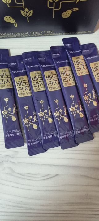광동생활건강 나우 [광동] 배도라지 쌍화스틱 10mL x 100포 — 5점을 준 리뷰어가 2023년 11월 올린 사용 사진