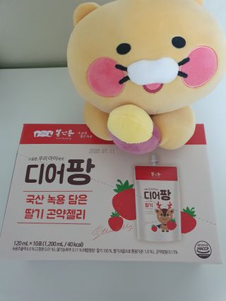 [몸엔용] 우리 아이 건강간식, 달콤한 녹용곤약젤리 디어팡 4종 — 5점을 준 리뷰어가 2021년 11월 올린 사용 사진