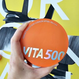 광동생활건강 MF[광동] 비타500✨주름개선·미백·SPF50+🌞퍼펙트쉴드 빅 선쿠션 본품 — 5점을 준 리뷰어가 2024년 5월 올린 사용 사진
