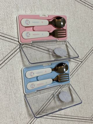 유비맘 스푼포크 케이스 세트 1+1 _컬러랜덤 발송 — 4점을 준 리뷰어가 2021년 3월 올린 사용 사진