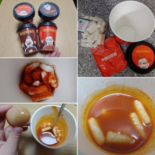 유비쿡 컵떡볶이 매운컵떡볶이2개/ 짜장컵떡볶이 2개  총 4개세트 — 5점을 준 리뷰어가 2021년 3월 올린 사용 사진