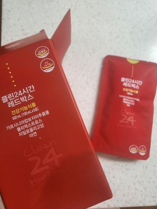 클린24시간 레드박스 1BOX(5포) + 전용보틀(500ml) — 4점을 준 리뷰어가 2024년 1월 올린 사용 사진