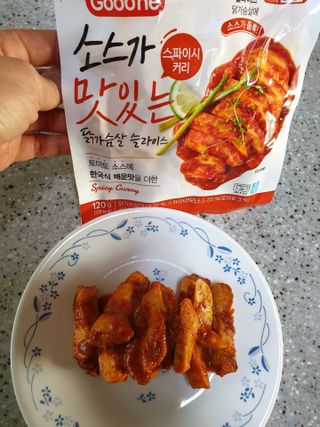 굽네몰 [굽네] 소스가 맛있는 닭가슴살 슬라이스 4종 — 5점을 준 리뷰어가 2021년 4월 올린 사용 사진