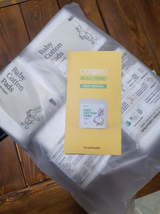디어엘로디 프리미엄 유기농 베이비 솜티슈 40매 3 + 1 PACK — 3.5점을 준 리뷰어가 2021년 2월 올린 사용 사진