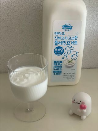 *구매평_[덴마크] 진하고 더 고소한 무가당 플레인 요거트 1.8L — 5점을 준 리뷰어가 2025년 10월 올린 사용 사진