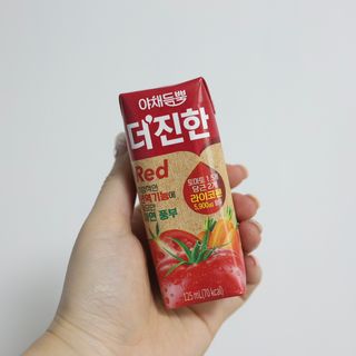 [롯데칠성] 야채듬뿍 더'진한 [롯데칠성] 야채는 이제 COLORFULL! 야채듬뿍  더 진한 레드 4개 +퍼플 4개 (총 8개) — 5점을 준 리뷰어가 2023년 6월 올린 사용 사진