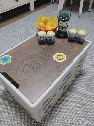 나무드 [nothing] 접이식 폴딩박스 수납 정리함 공간 리빙 박스 56L — 5점을 준 리뷰어가 2021년 10월 올린 사용 사진