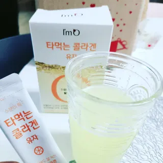 [음료수 대신 가능!]  빠르게 흡수되는 아임오 타먹는 콜라겐 1박스 — 5점을 준 리뷰어가 2023년 4월 올린 사용 사진