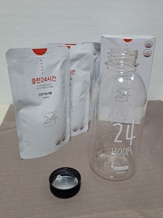 클린24시간 1BOX(5포) + 전용보틀(500ml) — 5점을 준 리뷰어가 2023년 8월 올린 사용 사진