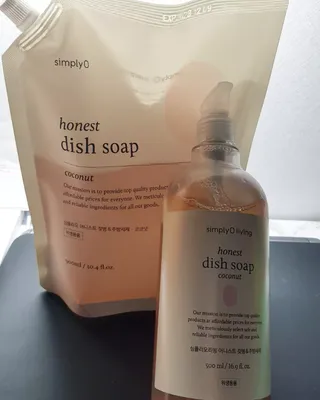 심플리오리빙 어니스트 주방세제 본품 500ml + 리필 900ml (코코넛향) — 5점을 준 리뷰어가 2022년 6월 올린 사용 사진