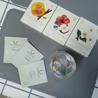 딜라이트 프로젝트 블렌딩티 우엉호박티, 히비후르츠티, 쟈스민캐모티 — 5점을 준 리뷰어가 2021년 7월 올린 사용 사진
