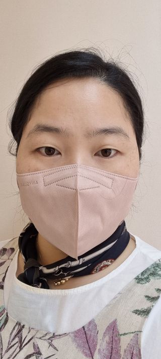 애니가드 셋업메베마스크 (대형 4컬러 + 중형 4컬러) — 5점을 준 리뷰어가 2022년 4월 올린 사용 사진
