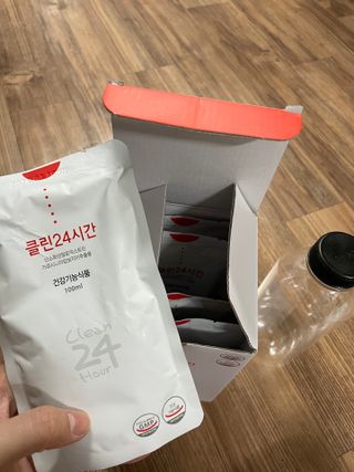 클린24시간 1BOX(5포) + 전용보틀(500ml) — 5점을 준 리뷰어가 2023년 2월 올린 사용 사진