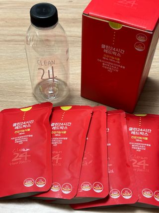클린24시간 레드박스 1BOX(5포) + 전용보틀(500ml) — 5점을 준 리뷰어가 2024년 3월 올린 사용 사진