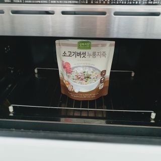 상하키친 소고기버섯 누룽지죽 / 들깨닭고기 누룽지죽 — 4점을 준 리뷰어가 2021년 10월 올린 사용 사진