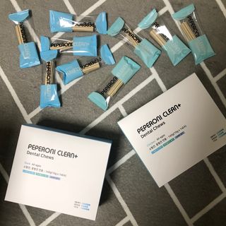 페페로니 2종 세트 클린플러스 덴탈껌 치킨+덕 — 5점을 준 리뷰어가 2021년 9월 올린 사용 사진