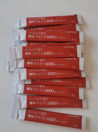 메타아르기닌 GC녹십자웰빙 메타 아르기닌 6000 플러스 오르니틴 — 5점을 준 리뷰어가 2022년 11월 올린 사용 사진