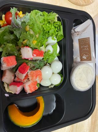 참살이도시락 작심삼일 샐러드도시락 3개 맛보기 새벽배송 또는 택배배송 — 3점을 준 리뷰어가 2021년 8월 올린 사용 사진