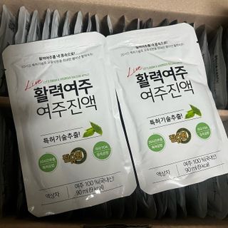 참유원 특허제조 활력 여주진액 여주즙 50포 — 5점을 준 리뷰어가 2022년 3월 올린 사용 사진