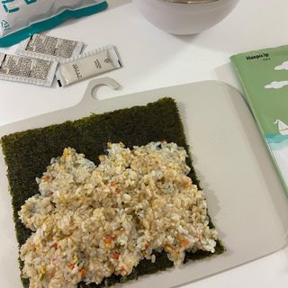 해풀잎 누구나 김밥*1ea [(혼합야채 35g *1ea,  김밥김 (5g, 5ea),  양념간장 (6g, 5ea), 참기름(5g, 2ea)] — 5점을 준 리뷰어가 2022년 7월 올린 사용 사진