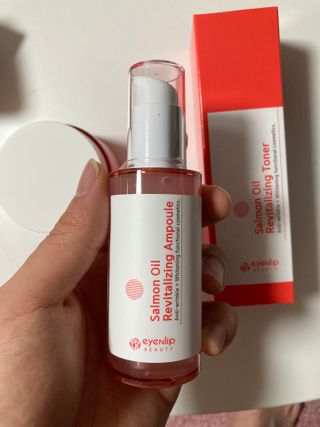 아이앤립 / EYENLIP 아이앤립 연어오일 리바이탈라이징 토너+앰플+크림 3종 세트 — 5점을 준 리뷰어가 2021년 6월 올린 사용 사진