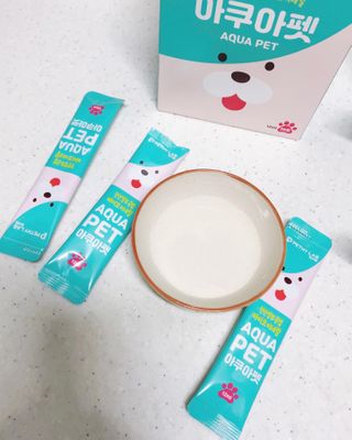 펫시랩 반려견용 액상 프리바이오틱스 아쿠아펫 — 5점을 준 리뷰어가 2021년 1월 올린 사용 사진